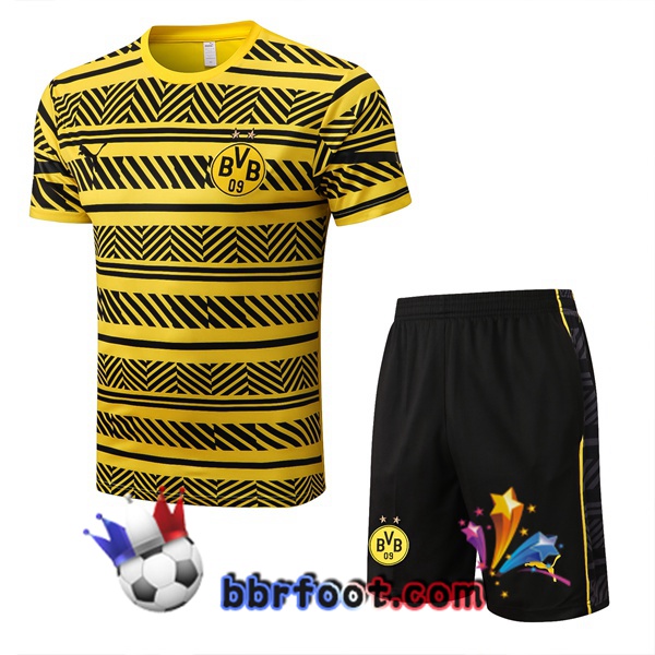 Training T-Shirts Dortmund BVB + Shorts Jaune 2022/2023