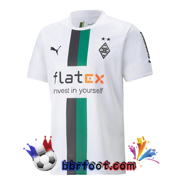 Maillot Foot Monchengladbach Domicile Blanc 2022/2023