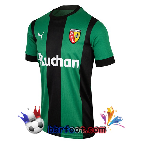 Maillot Foot RC Lens Exterieur Vert Noir 2022/2023