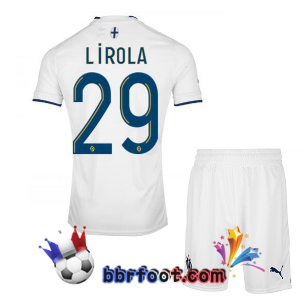 Maillot Foot Marseille OM (LIROLA 29) Enfant Domicile Blanc 2022/2023