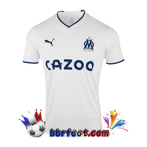 Maillot Foot Marseille OM Domicile Blanc 2022/2023 Maillot Foot Marseille OM Domicile Blanc 2022/2023