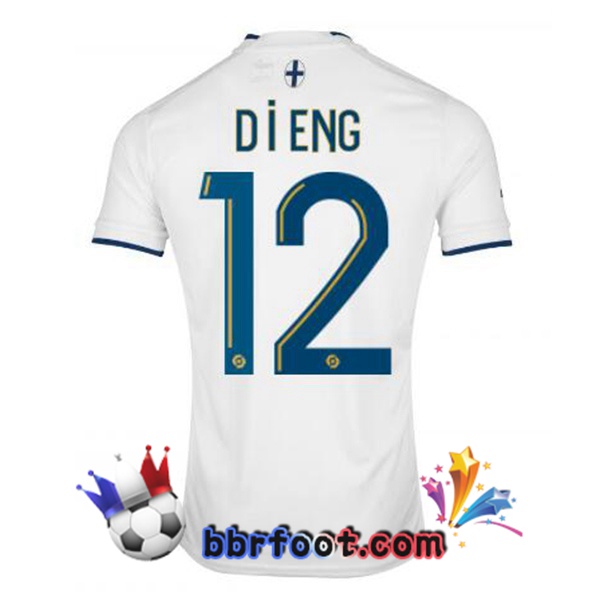 Maillot Foot Marseille OM (DIENG 12) Domicile Blanc 2022/2023