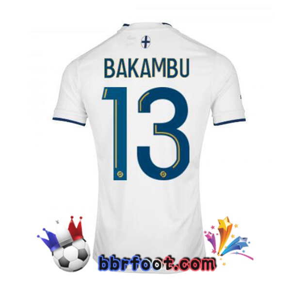 Maillot Foot Marseille OM (BAKAMBU 13) Domicile Blanc 2022/2023