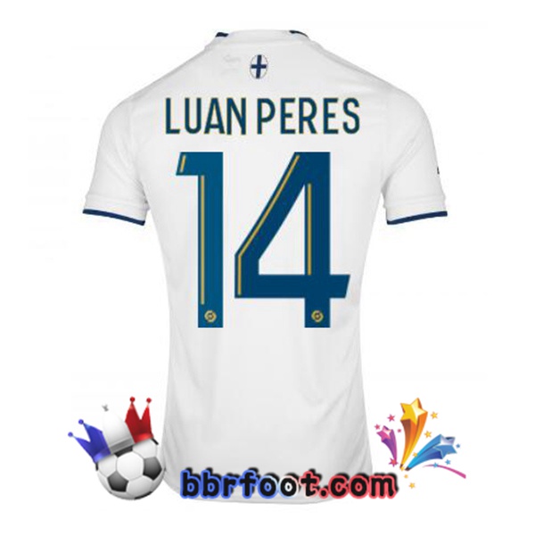 Maillot Foot Marseille OM (LUAN PERES 14) Domicile Blanc 2022/2023