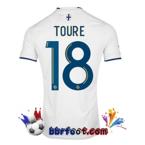 Maillot Foot Marseille OM (TOURE 18) Domicile Blanc 2022/2023