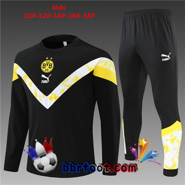 Survetement Foot Dortmund BVB Enfant Noir 2022/2023