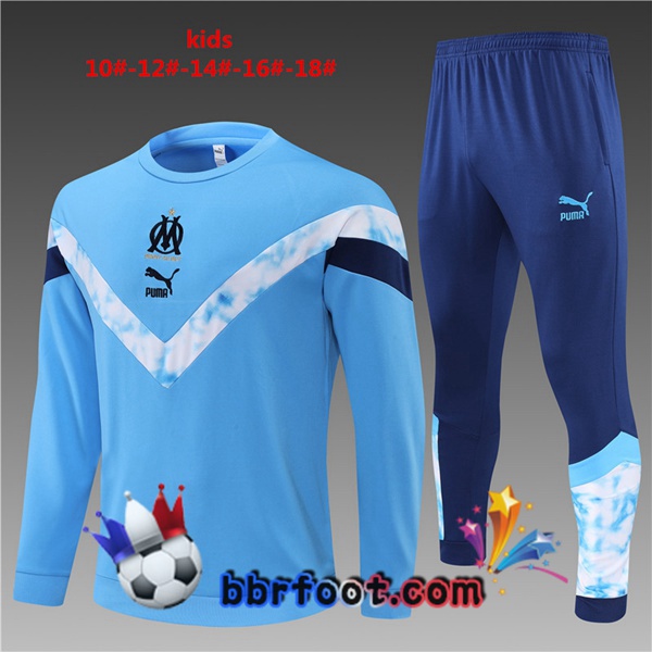 Survetement Foot Marseille OM Enfant Bleu 2022/2023