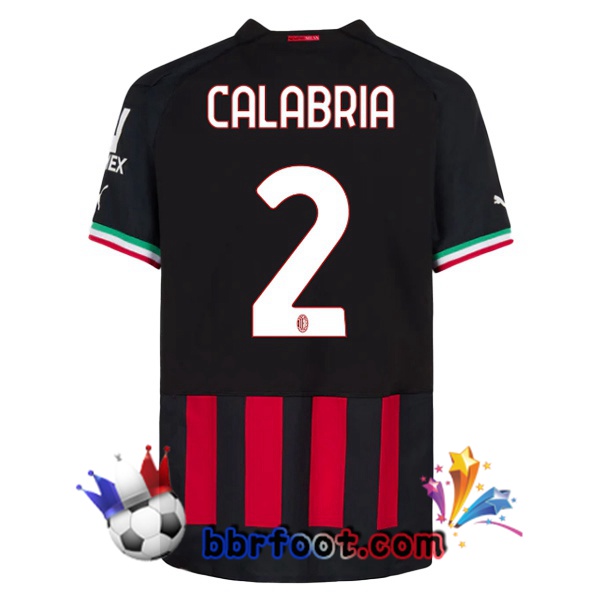 Maillot Foot AC Milan (CALABRIA 2) Domicile Rouge 2022/2023