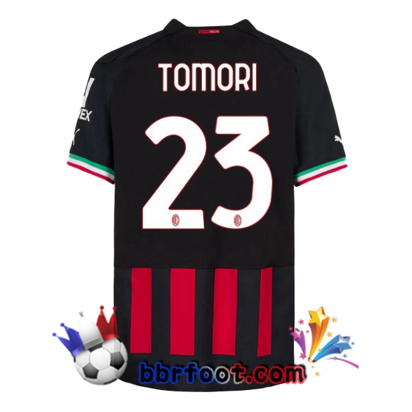 Maillot Foot AC Milan (TOMORI 23) Domicile Rouge 2022/2023
