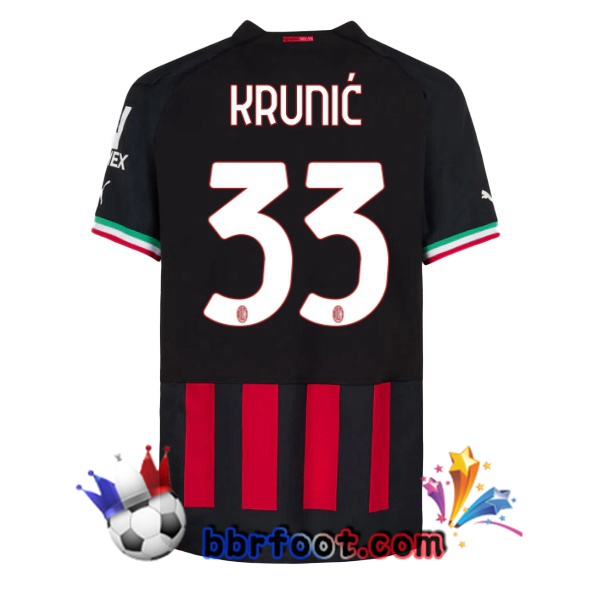 Maillot Foot AC Milan (KRUNIĆ 33) Domicile Rouge 2022/2023