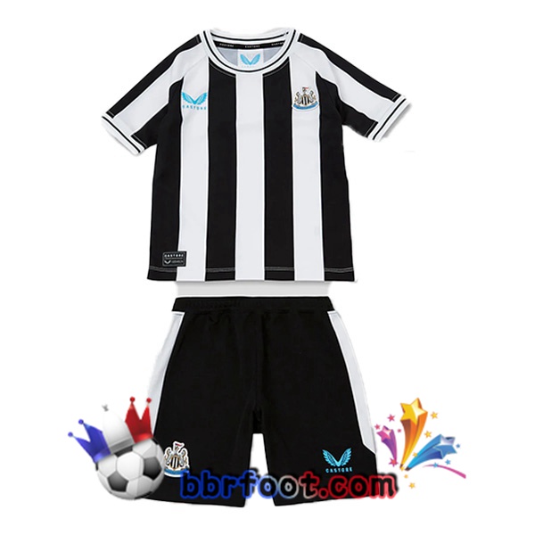 Maillot Foot Newcastle United Enfant Domicile Noir Blanc 2022/2023