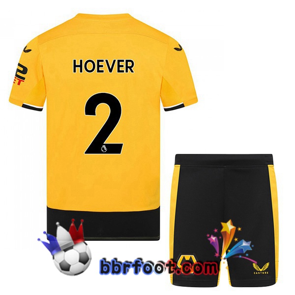 Maillot Foot Wolves (HOEVER 2) Enfant Domicile Jaune 2022/2023