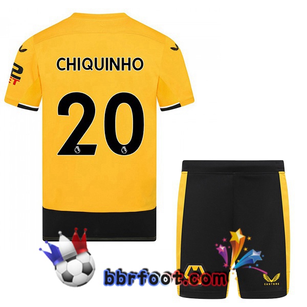 Maillot Foot Wolves (CHIQUINHO 20) Enfant Domicile Jaune 2022/2023