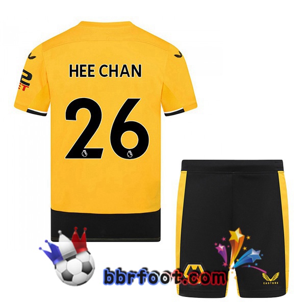 Maillot Foot Wolves (HEE CHAN 26) Enfant Domicile Jaune 2022/2023
