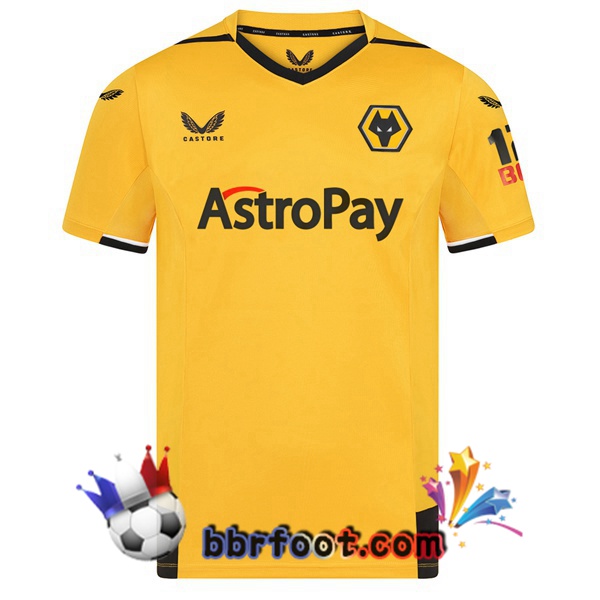 Maillot Foot Wolves Domicile Jaune 2022/2023