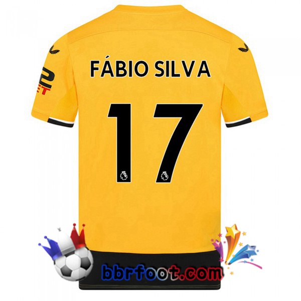 Maillot Foot Wolves (FABIO SILVA 17) Domicile Jaune 2022/2023