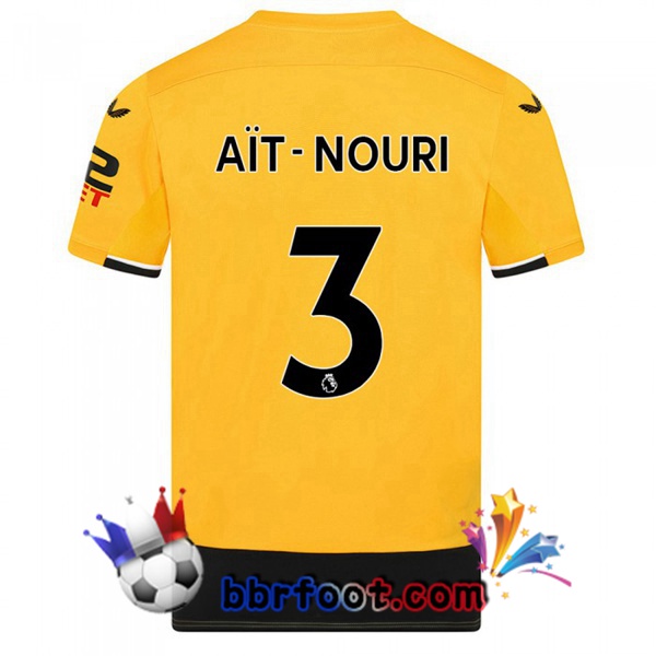 Maillot Foot Wolves (AIT-NOURI 3) Domicile Jaune 2022/2023
