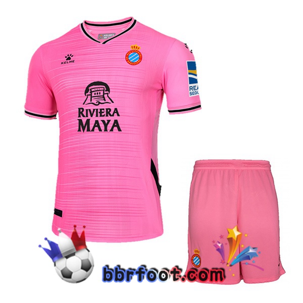 Maillot Foot FC RCD Espanyol Enfant Exterieur Rose 2022/2023