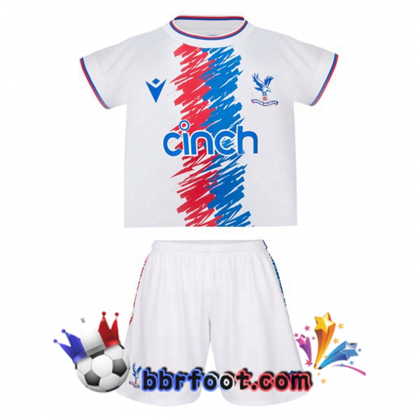 Maillot Foot Crystal Palace Enfant Domicile Blanc 2022/2023