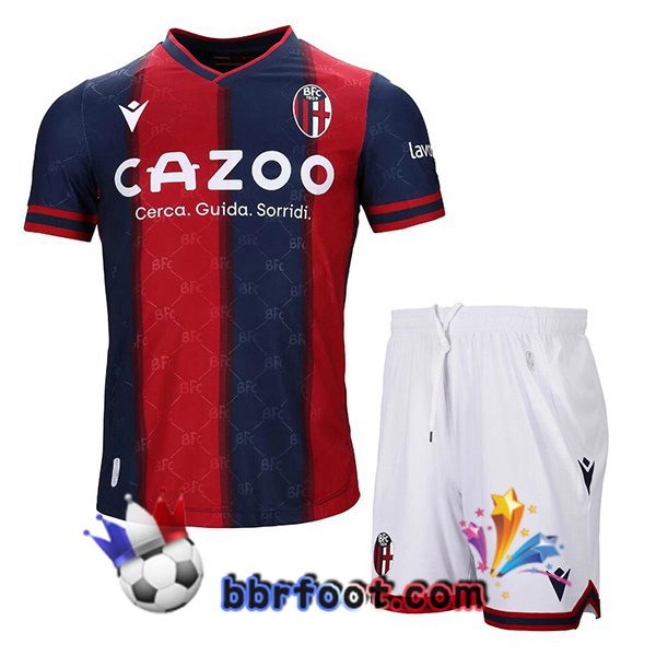 Maillot Foot Bologne Enfant Domicile Rouge Bleu 2022/2023