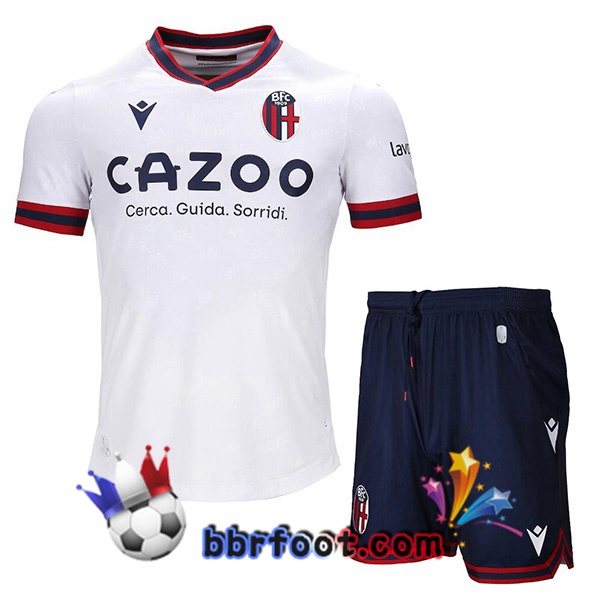 Maillot Foot Bologne Enfant Exterieur Blanc 2022/2023