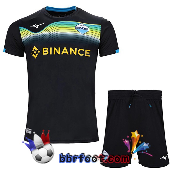 Maillot Foot SS Lazio Enfant Exterieur Noir 2022/2023
