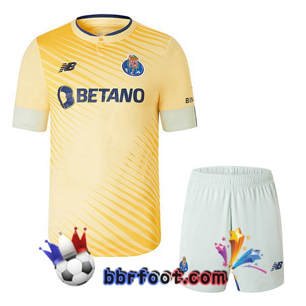 Maillot Foot FC Porto Enfant Exterieur Jaune 2022/2023