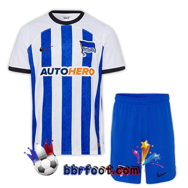 Maillot Foot Hertha BSC Enfant Domicile Bleu Blanc 2022/2023