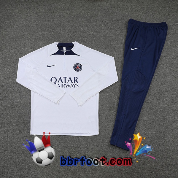 Survetement Foot Paris PSG Blanc 2022/2023