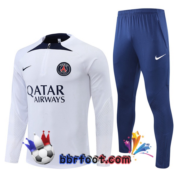 Survetement Foot Paris PSG Blanc 2022/2023