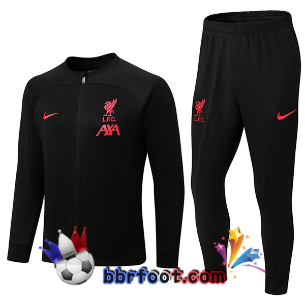 Veste Survetement Foot FC Liverpool Noir 2022/2023