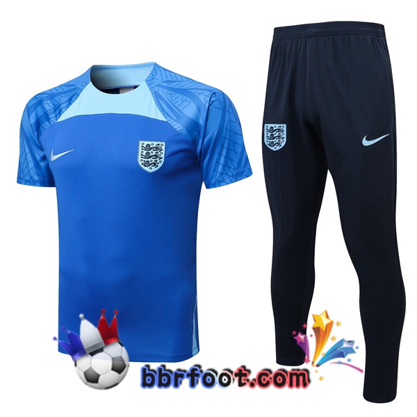 Training T-Shirts Angleterre + Pantalon Bleu 2022/2023