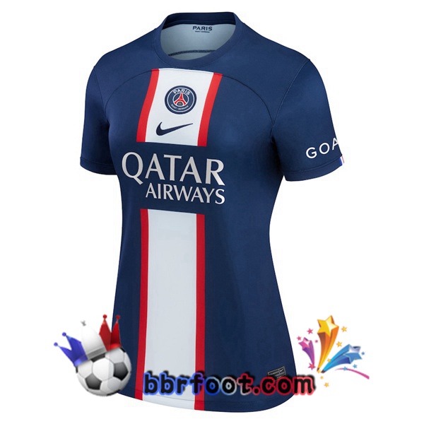 Maillot Foot Paris PSG Femme Domicile Bleu Royal 2022/2023