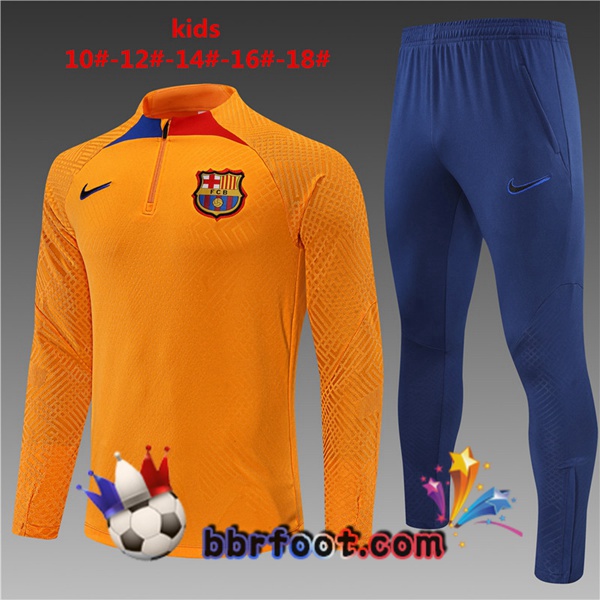 Survetement Foot FC Barcelone Enfant Jaune 2022/2023