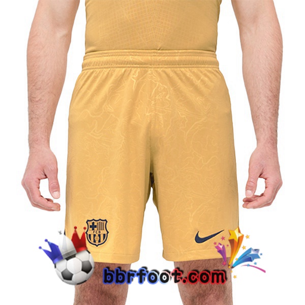 Short Foot FC Barcelone Exterieur Jaune 2022/2023