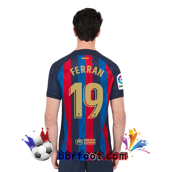 Maillot Foot FC Barcelone (Ferran 19) Domicile Rouge Bleu 2022/2023