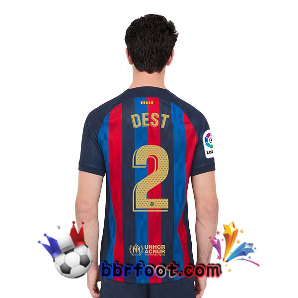 Maillot Foot FC Barcelone (Dest 2) Domicile Rouge Bleu 2022/2023