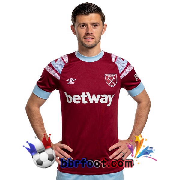 Maillot Foot West Ham Domicile Rouge 2022/2023