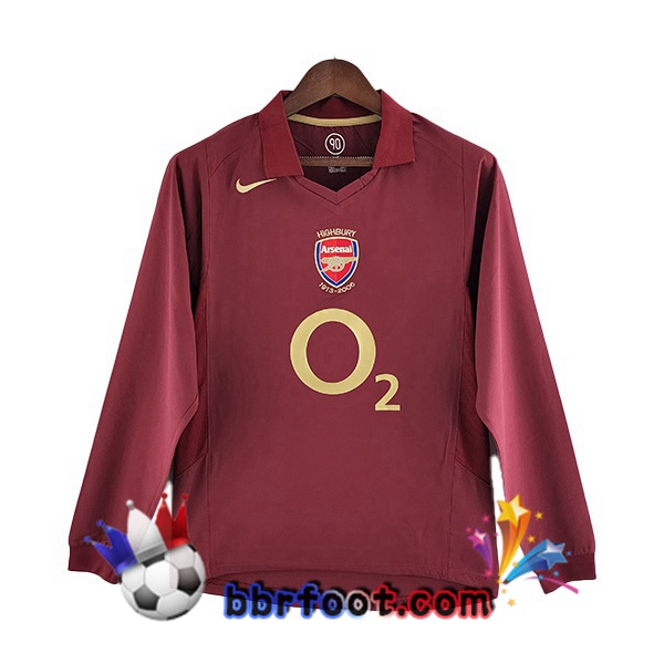 Maillot Foot Arsenal Retro Domicile Manche Longue Marron 2005-2006