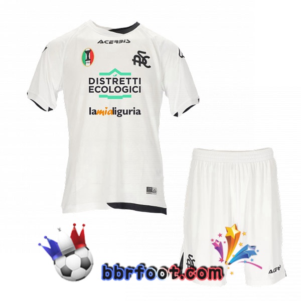 Maillot Foot Spezia Calcio Enfant Domicile Blanc 2022/2023