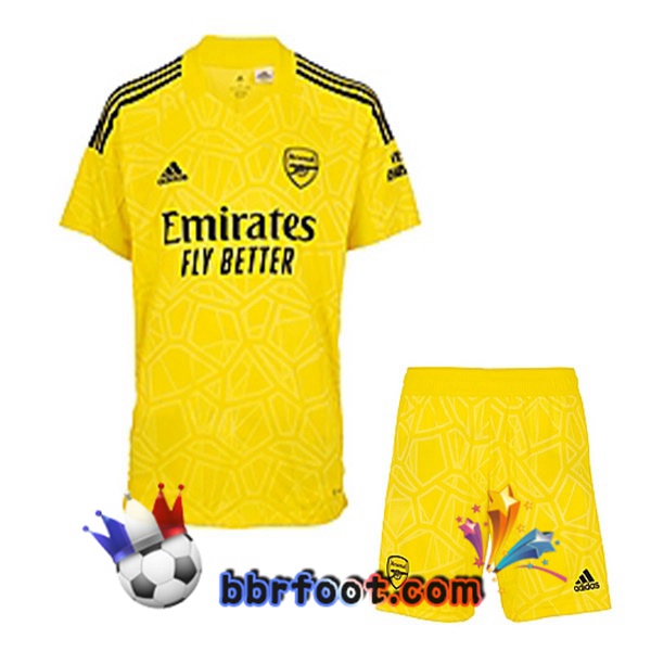 Maillot Foot Arsenal Enfant Gardien de but Jaune 2022/2023
