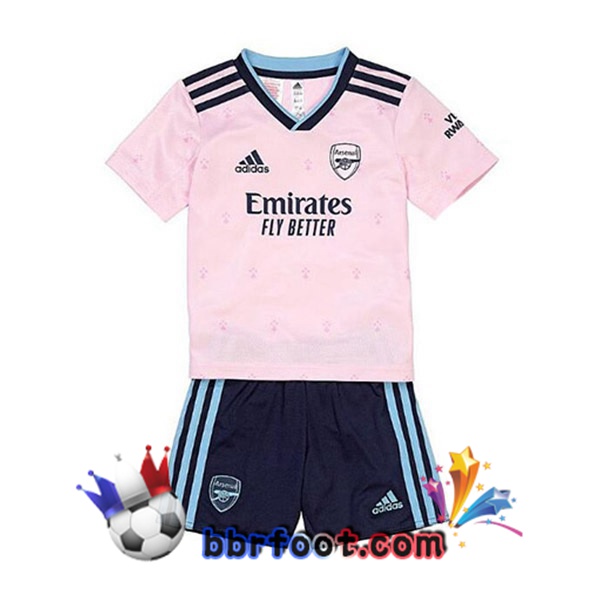 Maillot Foot Arsenal Enfant Third Rose Bleu 2022/2023