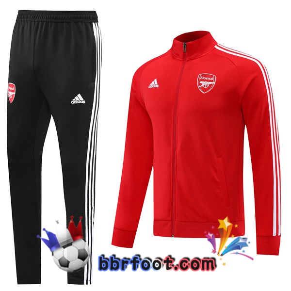 Veste Survetement Foot Arsenal Rouge 2022/2023