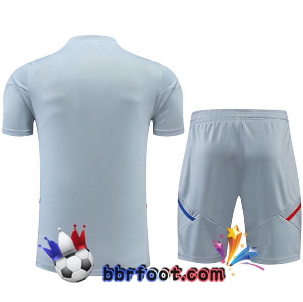 Training T-Shirts Lyon OL + Shorts Gris 2022/2023