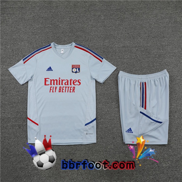 Training T-Shirts Lyon OL + Shorts Gris 2022/2023