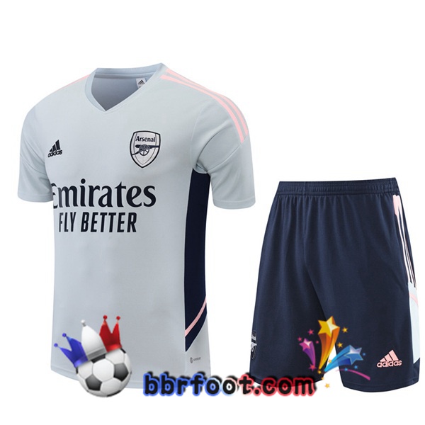 Training T-Shirts Arsenal + Shorts Blanc 2022/2023