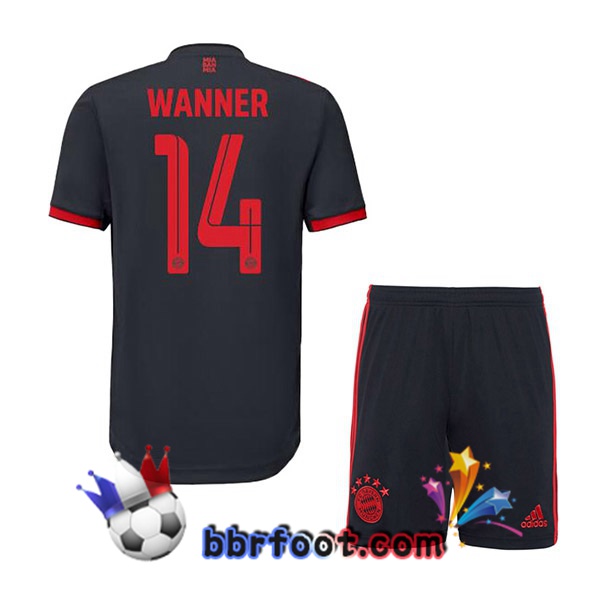 Maillot Foot Bayern Munich (Wanner 14) Enfant Third Noir 2022/2023