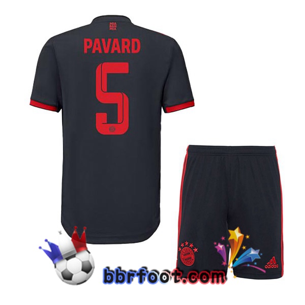 Maillot Foot Bayern Munich (Pavard 5) Enfant Third Noir 2022/2023
