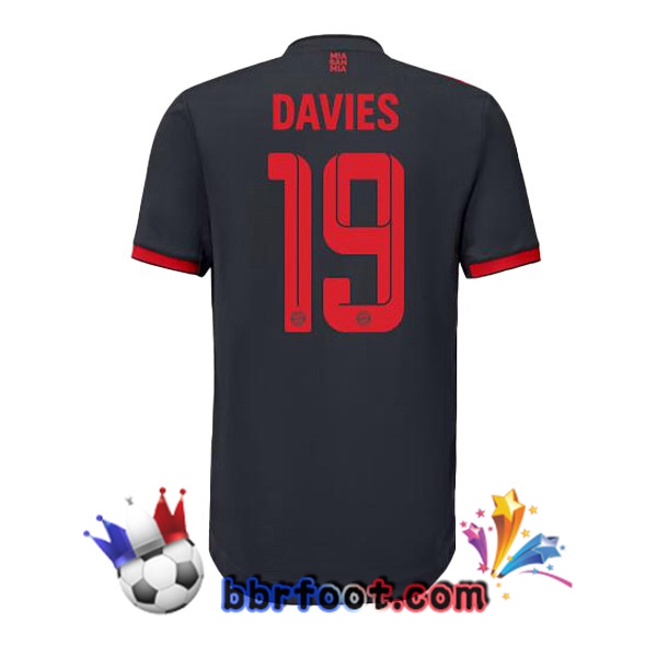 Maillot Foot Bayern Munich (Davies 1) Third Noir 2022/2023