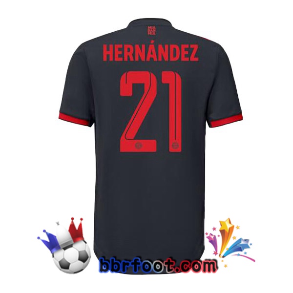 Maillot Foot Bayern Munich (Hernández 21) Third Noir 2022/2023